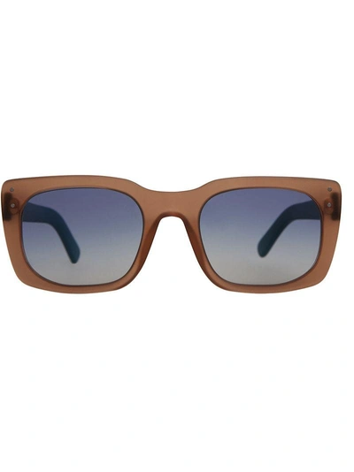 Shop Burberry Eyewear Colour-block Square Sunglasses - Neutrals