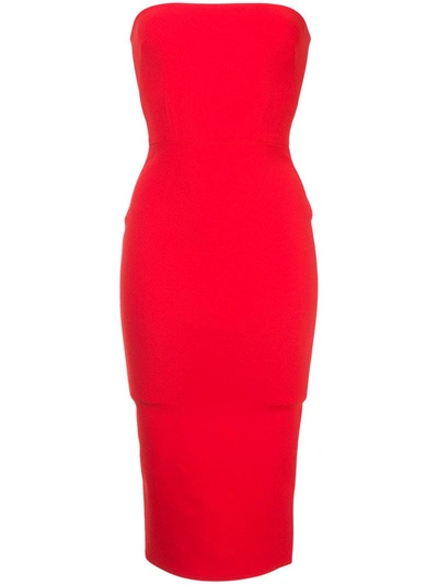 Shop Alex Perry Myra Strapless Dress - Red