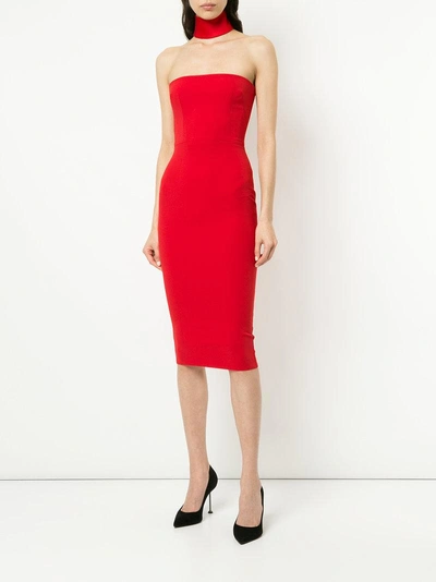 Shop Alex Perry Myra Strapless Dress - Red