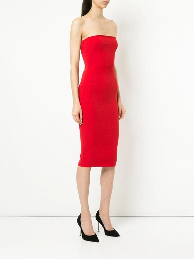 Shop Alex Perry Myra Strapless Dress - Red