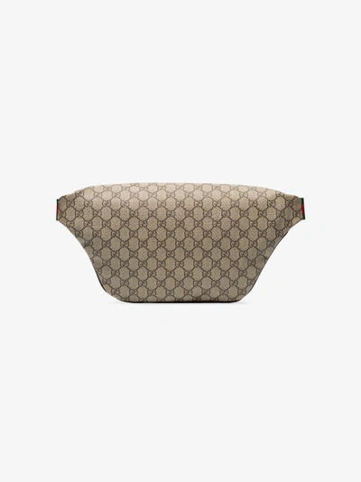 Shop Gucci Courrier Gg Supreme Belt Bag In Nude&neutrals