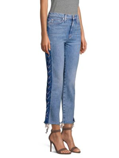 Shop Hudson High-rise Lace-up Jeans In High Spirit