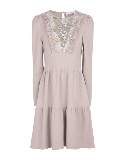 Shop See By Chloé Woman Midi Dress Dove Grey Size 12 Polyester