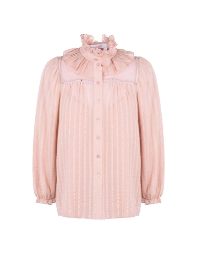 Shop See By Chloé Shirts In Light Pink