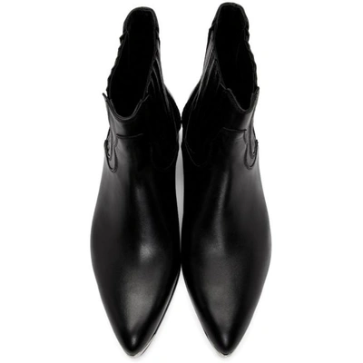 Shop Wooyoungmi Black Pointed Chelsea Boots In 610b Black