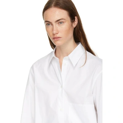 Shop Studio Nicholson White Side Pocket Shirt