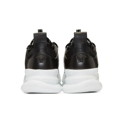 Shop Versace Black Chain Reaction Sneakers In D41h1 Black