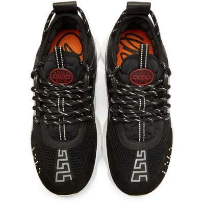 Shop Versace Black Chain Reaction Sneakers In D41h1 Black