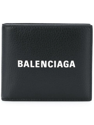 Shop Balenciaga Everyday Square Wallet In Black