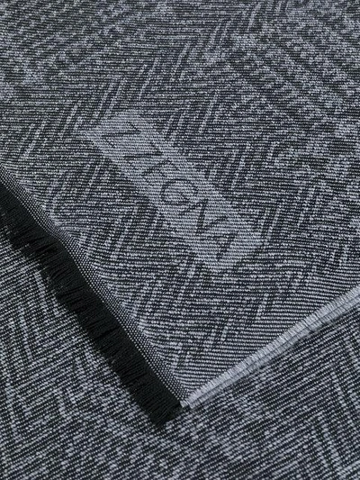 Shop Ermenegildo Zegna Z Zegna Glen Scarf - Grey