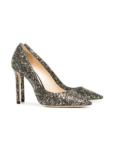 Shop Jimmy Choo Romy Glitter Pumps - Metallic