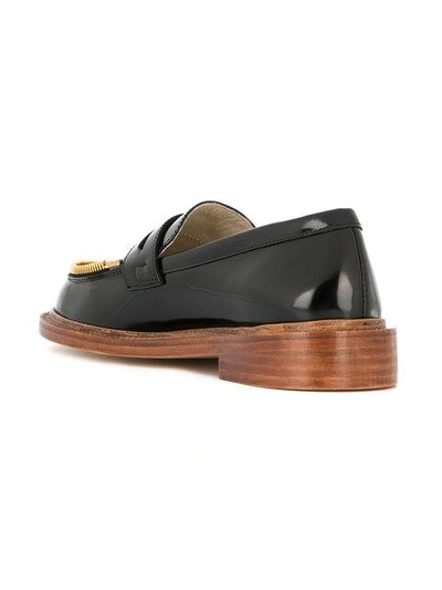 Shop Le Mocassin Zippe Zip Detail Loafers - Black