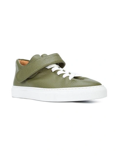 Shop Soloviere Contrast Low-top Sneakers - Green