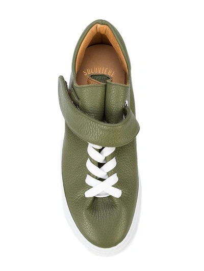 Shop Soloviere Contrast Low-top Sneakers - Green