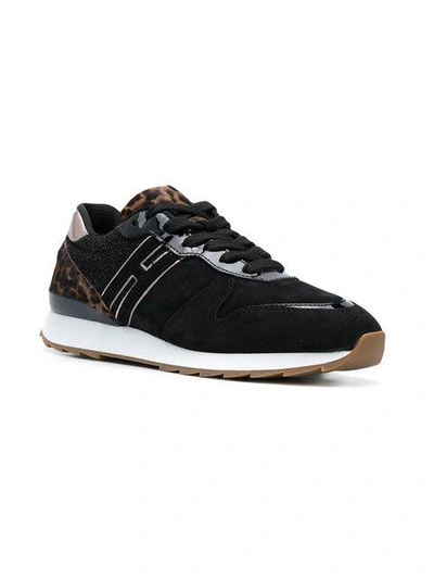 Shop Hogan R261 Runner Sneakers In Black