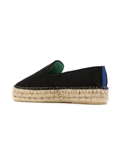 Shop Blue Bird Shoes Escamas Flatform Espadrilles In Black