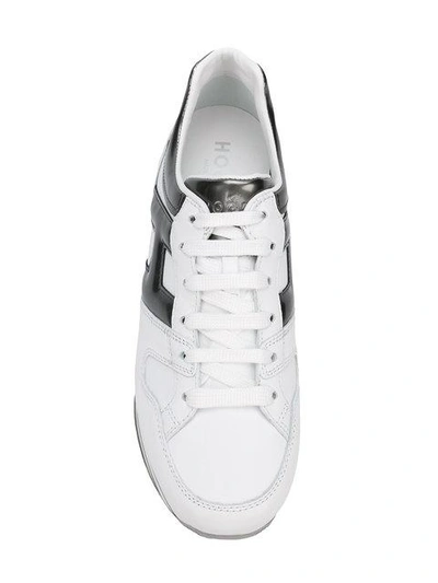 Shop Hogan Side Logo Trainers In White