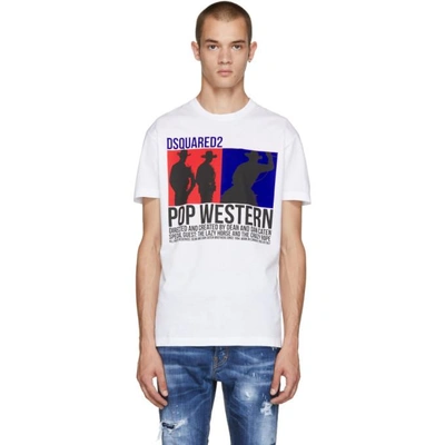 Shop Dsquared2 White Dyed Cool Fit T-shirt In 100 White
