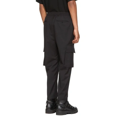 Shop Juunj Juun.j Black Cargo Drawstring Trousers In 5 Black