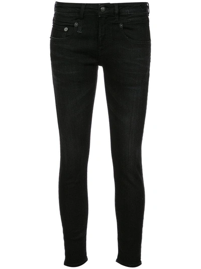Shop R13 Skinny Low-rise Jeans - Black