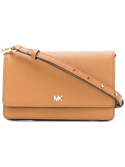 Shop Michael Michael Kors Smartphone Crossbody Bag - Brown