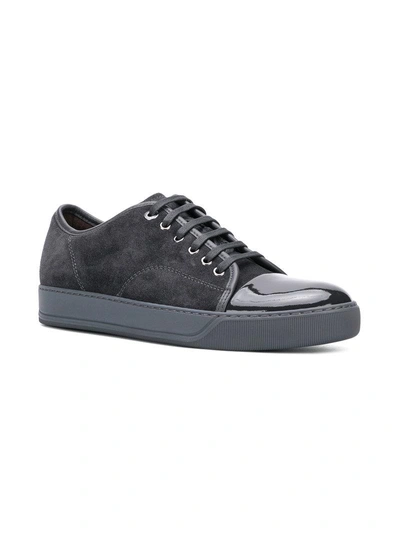 Shop Lanvin Toe Capped Sneakers - Blue