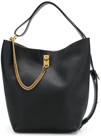 Shop Givenchy Medium Gv Bucket Bag  In Black