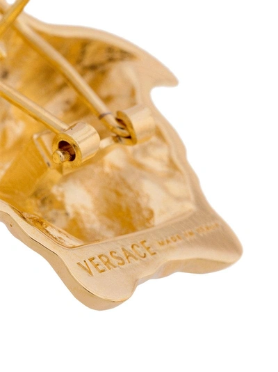 Shop Versace Gold Medusa Head Stud Earrings - Metallic