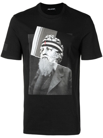 Shop Neil Barrett T-shirt Mit Foto-print In Black