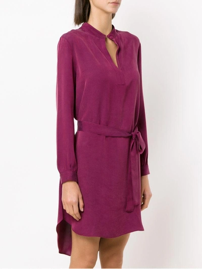Shop Egrey Silk Shirtdress - Pink & Purple