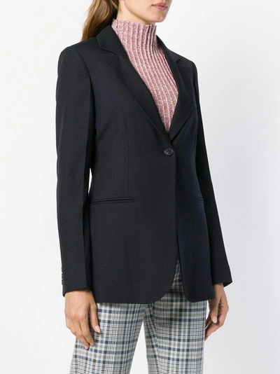 Shop Victoria Beckham Slim Button Blazer - Blue