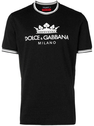 Shop Dolce & Gabbana Logo Printed T In Black