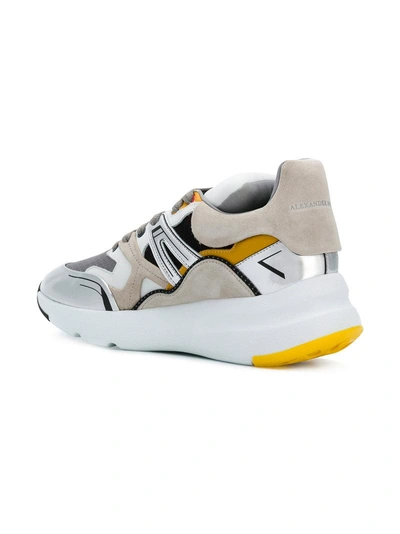 Shop Alexander Mcqueen Runner Sneakers - Grey