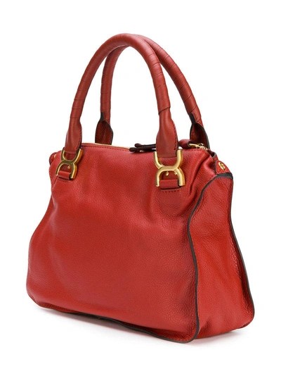 Shop Chloé Marcie Medium Tote In Red