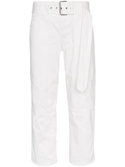 Shop Proenza Schouler High Rise Straight Leg Jeans With Belt