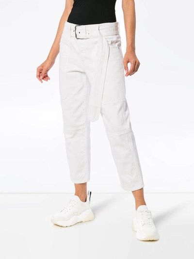 Shop Proenza Schouler High Rise Straight Leg Jeans With Belt