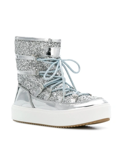 Shop Chiara Ferragni Glitter Snow Boots - Metallic
