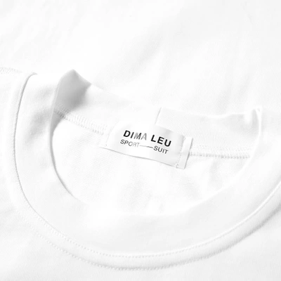 Shop Dima Leu Long Sleeve Stripe Jersey Tee In White