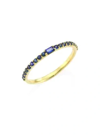 Shop Ila Women's Manava Blue Sapphire & 14k Yellow Gold Band Ring
