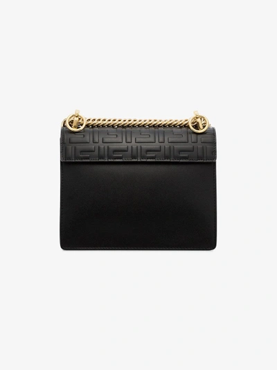 Shop Fendi Black Kan I Small Leather Shoulder Bag