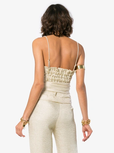 Shop Nanushka Nisha Camisole Top In Nude/neutrals