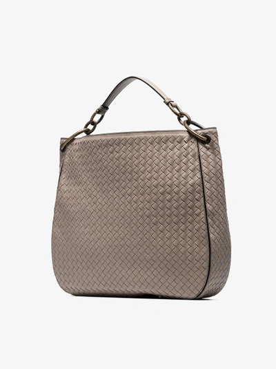 Shop Bottega Veneta Nude Loop Large Leather Tote Bag In Nude&neutrals