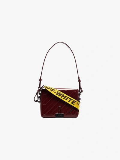 Shop Off-white Red Mini Padded Leather Shoulder Bag