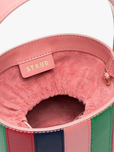 Shop Staud Multicoloured Bisset Leather Bucket Bag