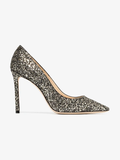 Shop Jimmy Choo Romy Glitter Pumps In Metallic