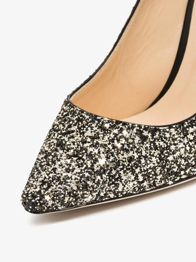 Shop Jimmy Choo Romy Glitter Pumps In Metallic