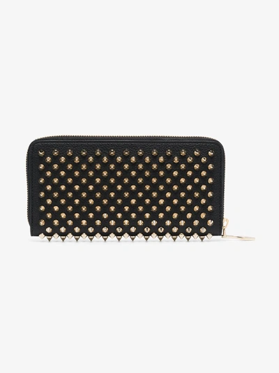 Shop Christian Louboutin Black Panettone Wallet Spike