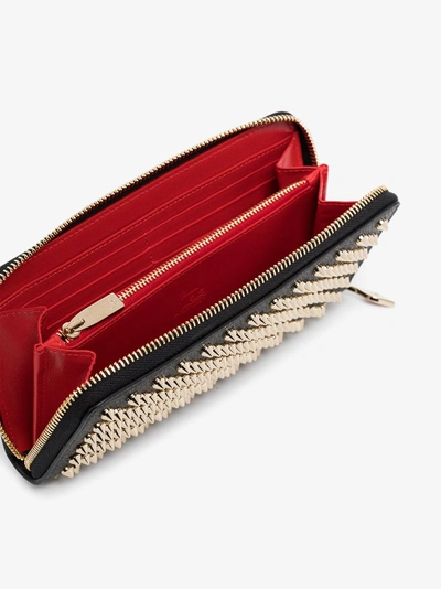 Shop Christian Louboutin Black Panettone Wallet Spike