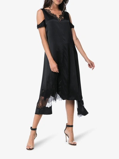 Shop Helmut Lang Deconstructed Slip Dress In Brown