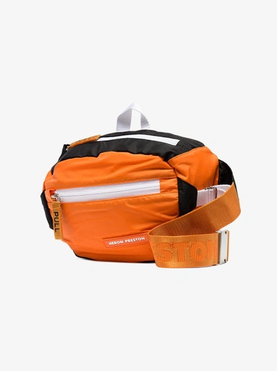 Shop Heron Preston Orange Padded Fabric Belt Bag In Yellow/orange